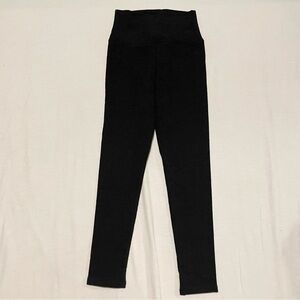 TNA Black Fleece Leggings High Waisted Dark Grey Size Small